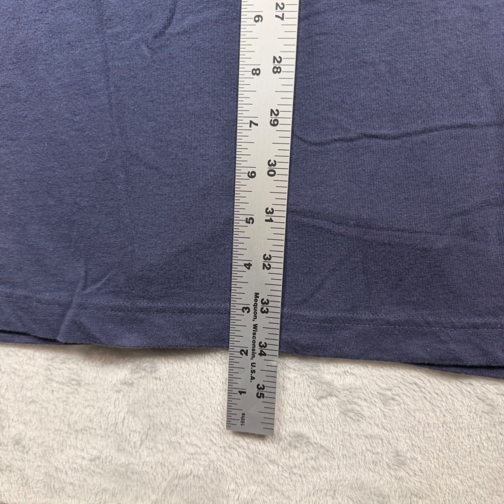 VTG Polo Jeans Co Ralph Lauren Mens 3XT Navy V-Neck Long Sleeve Graphic T-Shirt - Picture 6 of 7